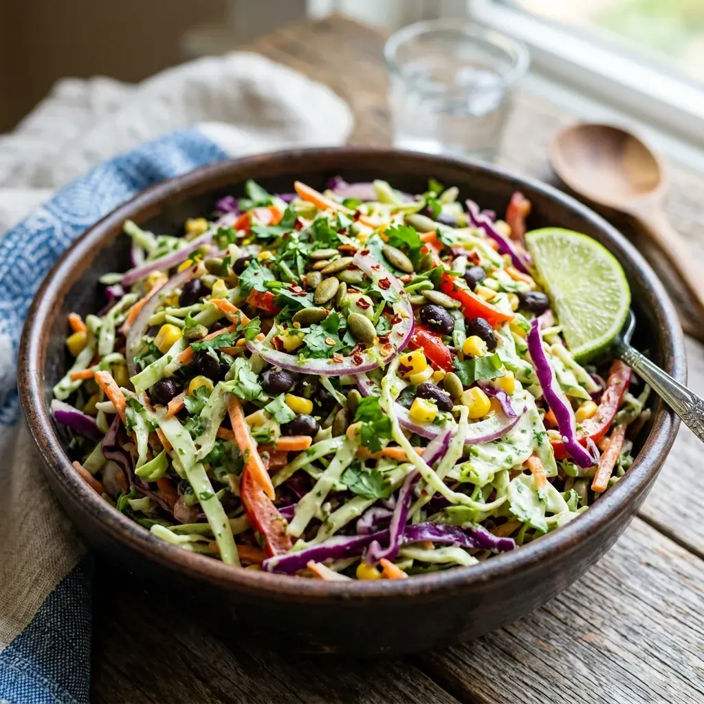 Dairy-Free Mexican Coleslaw With Cilantro Lime Dressing