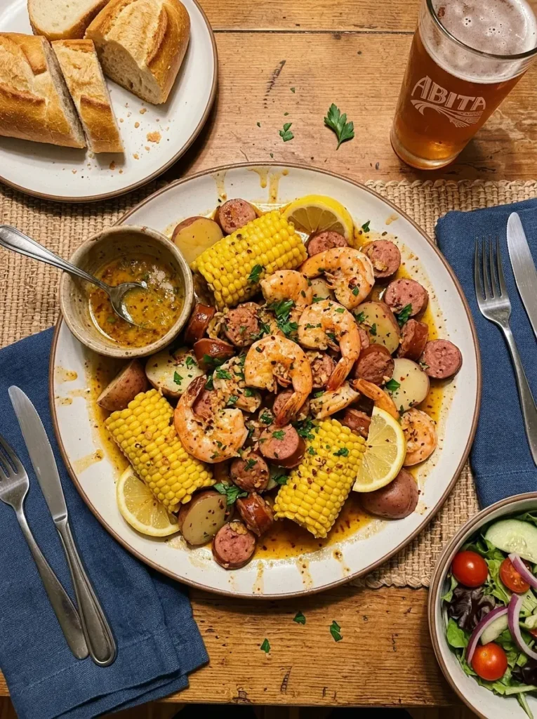Cajun Seafood Boil with Garlic Butter Sauce