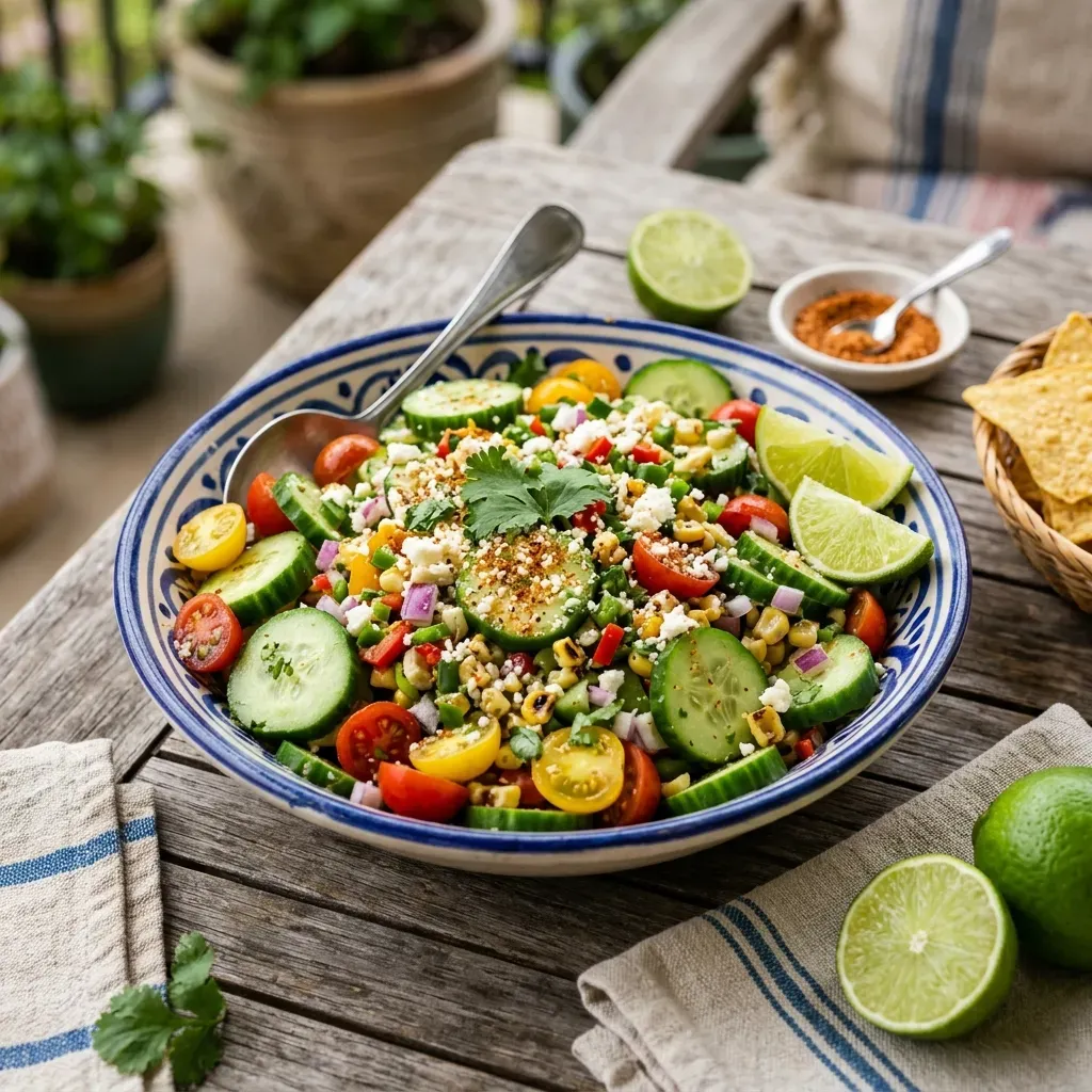 Homemade Mexican Cucumber Salad