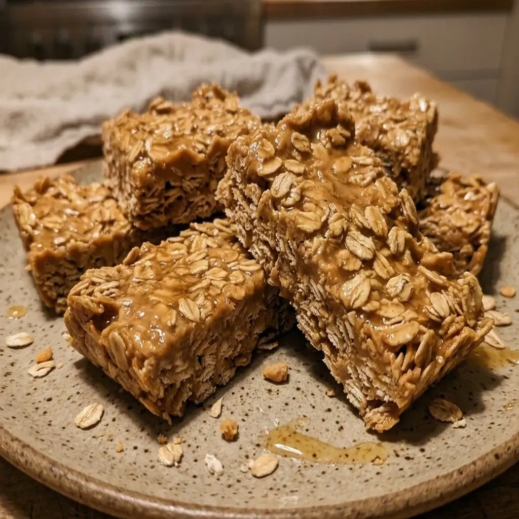 3 ingredient no bake peanut butter granola bars