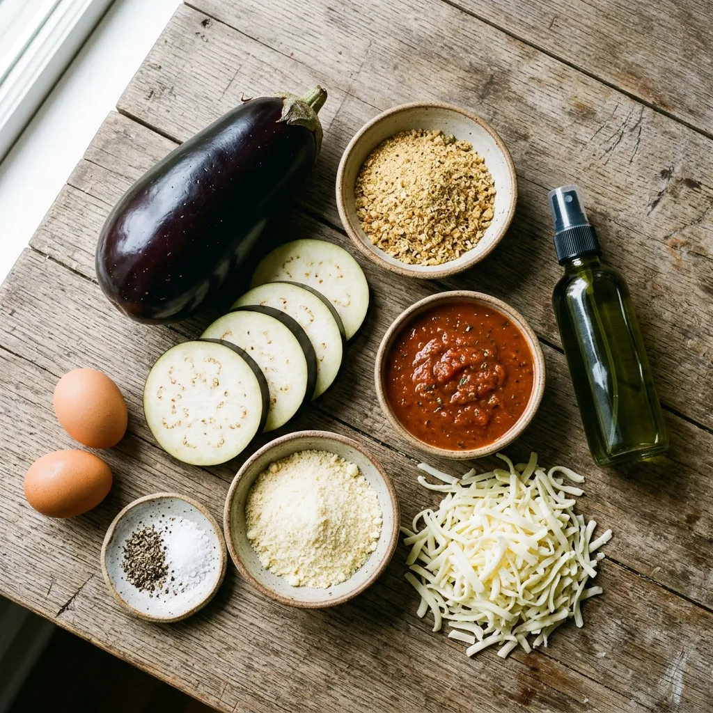 Air Fryer Eggplant Parmesan Recipe 7 simple ingredients for this easy Air Fryer Eggplant Parmesan Recipe