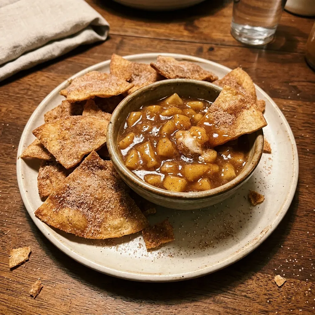 Apple Pie Dip with Cinnamon Sugar Chips
