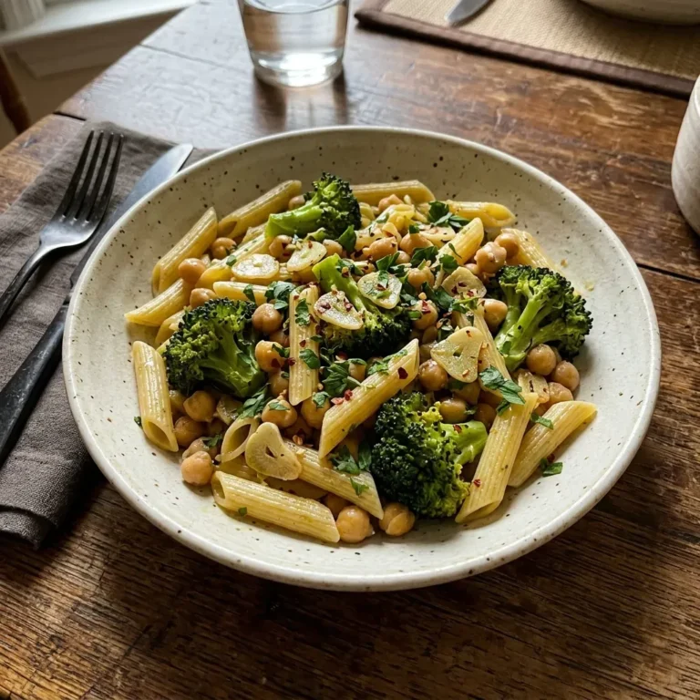 Broccoli Chickpea Pasta with Garlic Olive Oil 5 Broccoli Chickpea Pasta with Garlic Olive Oil