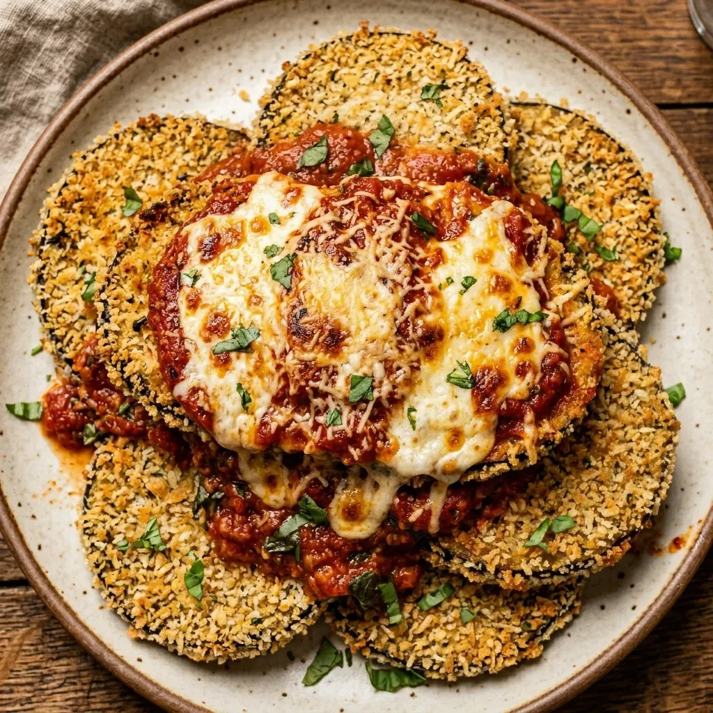 Crispy Baked Eggplant Parmesan