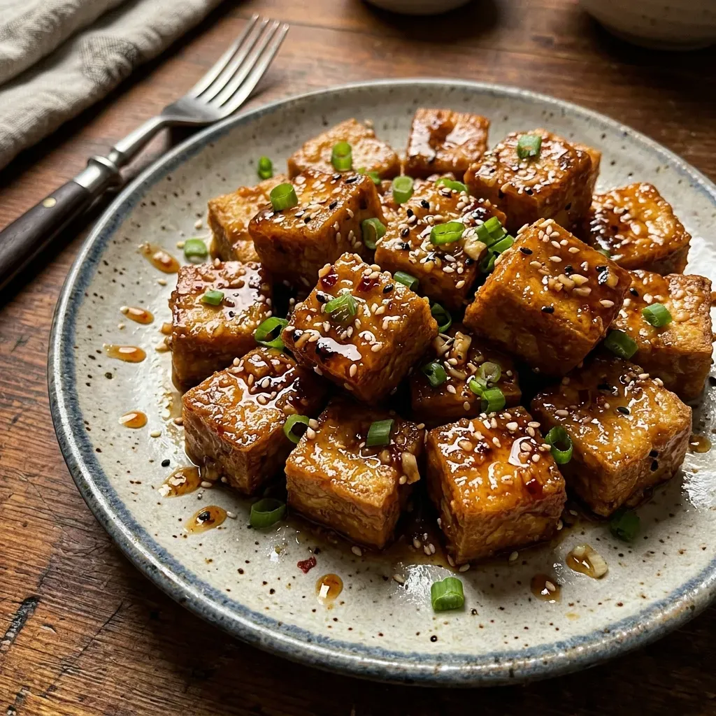 Crispy Honey Garlic Tofu