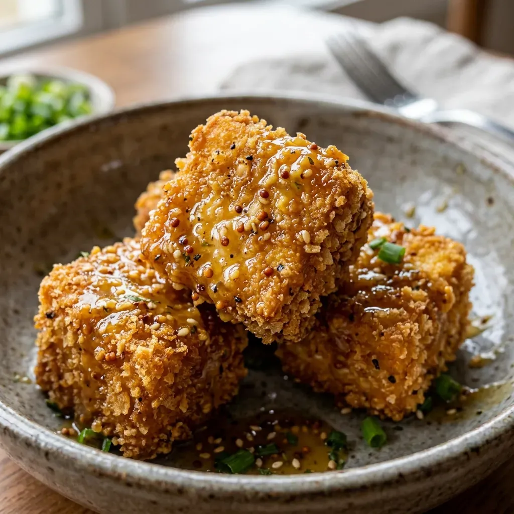 Crispy Honey Mustard Tofu
