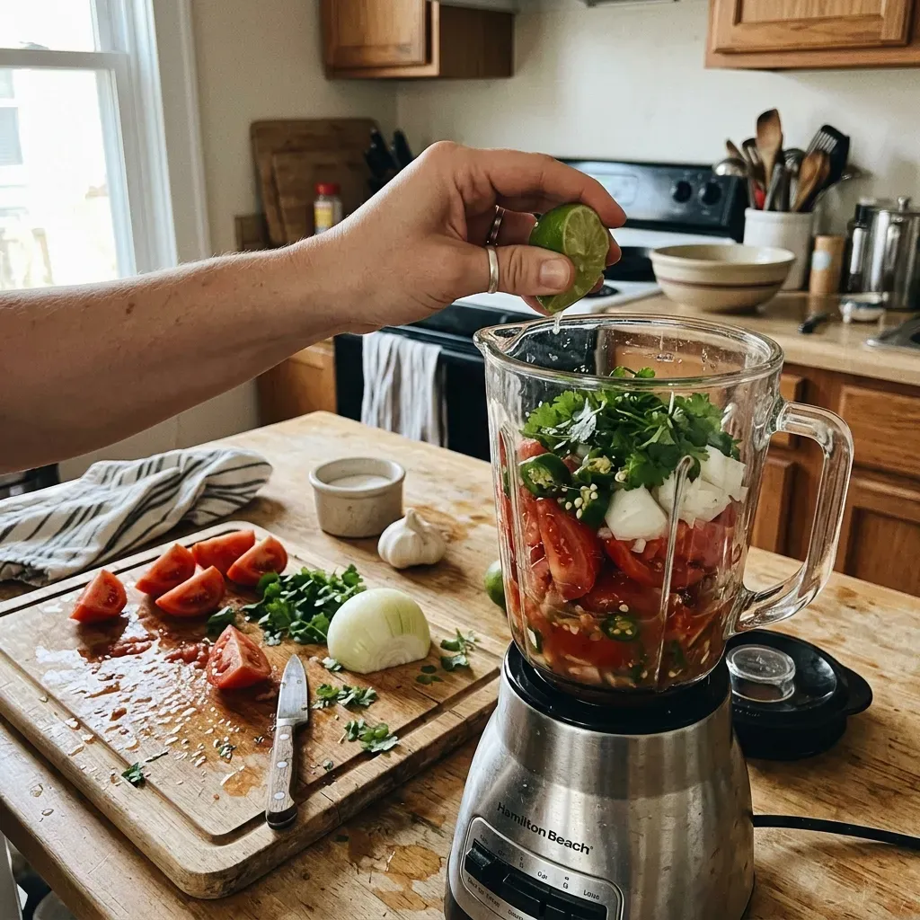 Easy 10-Min Blender Salsa with Fresh Tomatoes