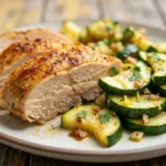 Easy Asado Chicken with Lemon Zucchini Sauté