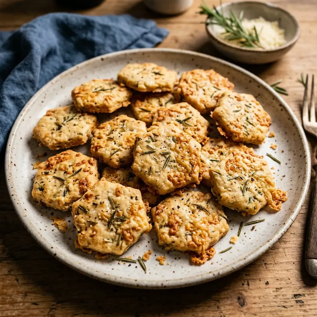 Easy Parmesan Rosemary Crackers Recipe