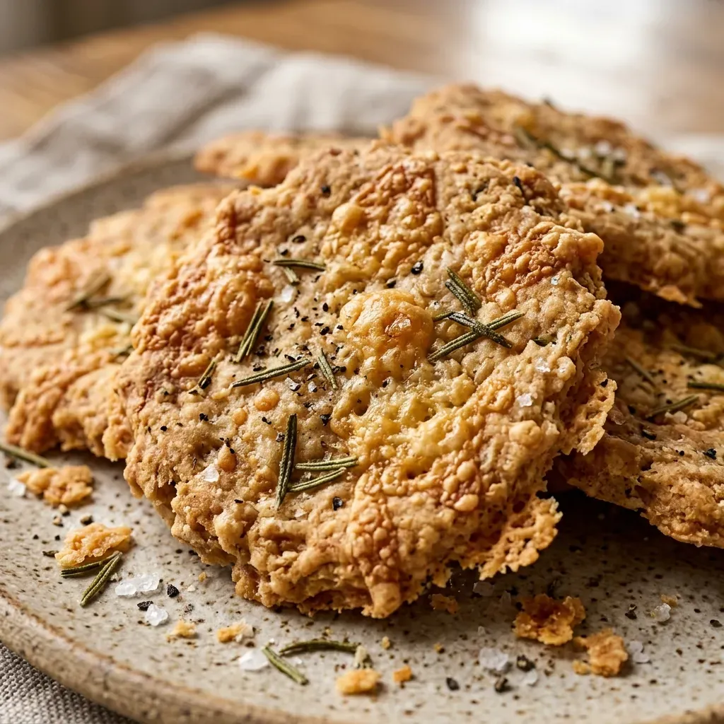Easy Parmesan Rosemary Crackers Recipe
