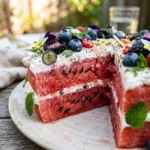 Watermelon Cake – No Flour