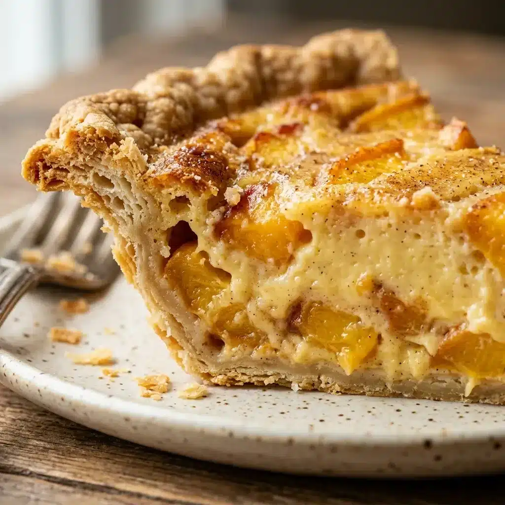 Homemade Peach Custard Pie