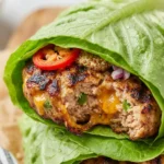 Lettuce Wrapped Grilled Jalapeño Cheddar Turkey Burgers 6 Lettuce Wrapped Grilled Jalapeño Cheddar Turkey Burgers