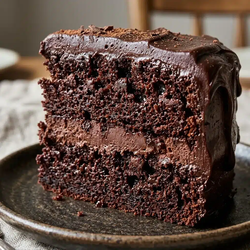 Decadent Double Layer Chocolate Cake