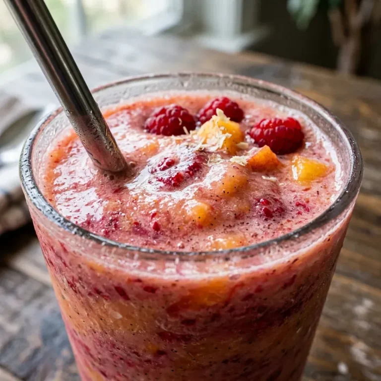 Peach Raspberry Vanilla Smoothie 5 Peach Raspberry Vanilla Smoothie