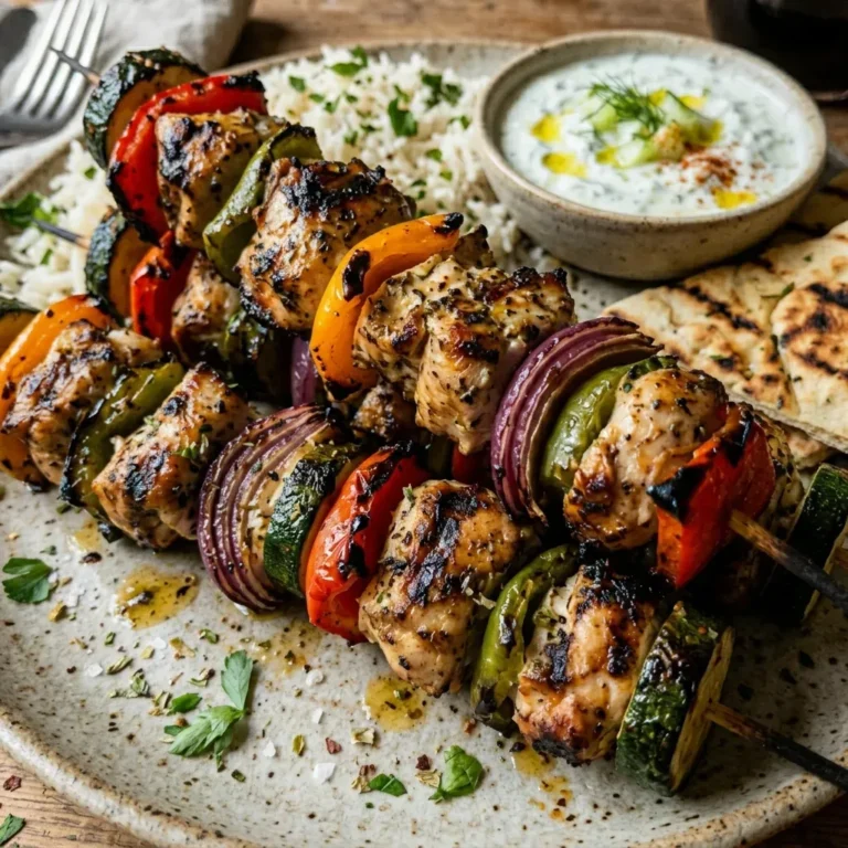 Greek Marinated Chicken Kabobs 3 Greek Marinated Chicken Kabobs