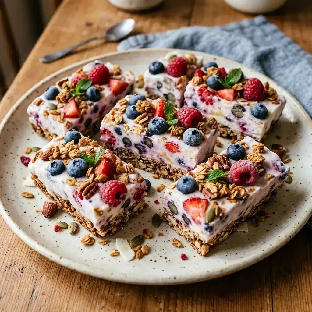 Healthy Frozen Yogurt Granola Bars