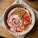 High Protein Strawberry Cheesecake Bowl