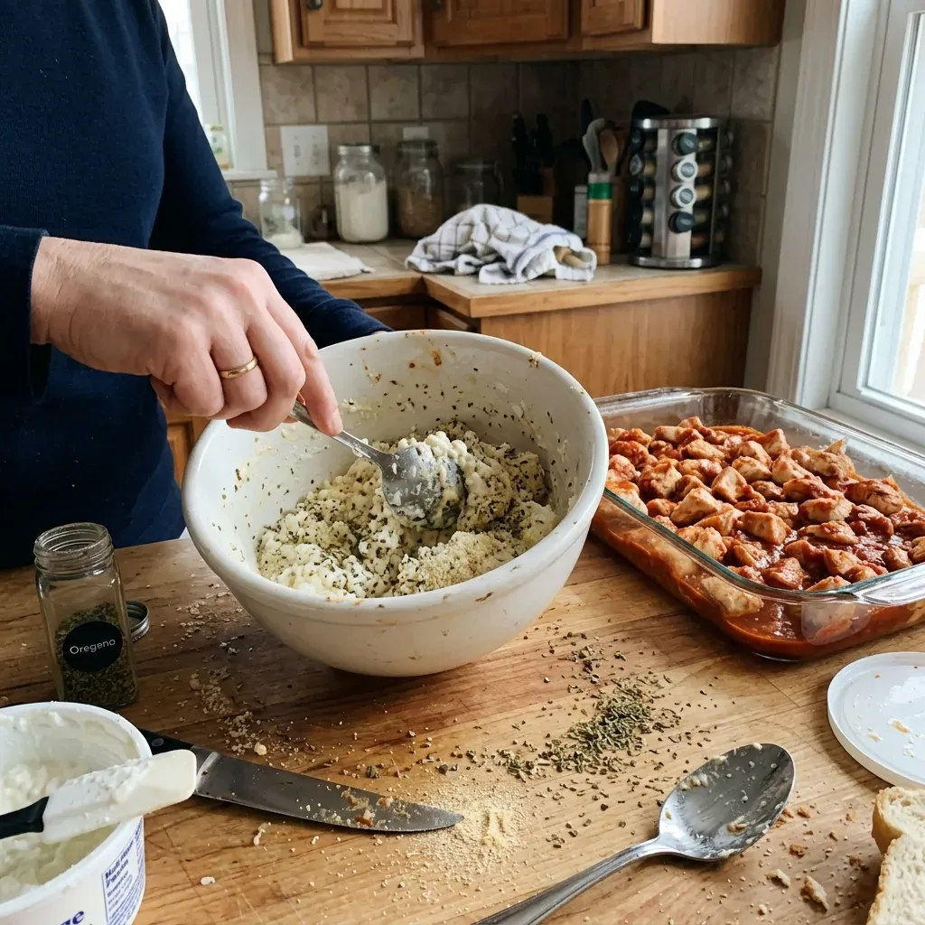 High Protein Chicken Parm Cottage Cheese Bowl 8 High Protein Chicken Parm Cottage Cheese Bowl