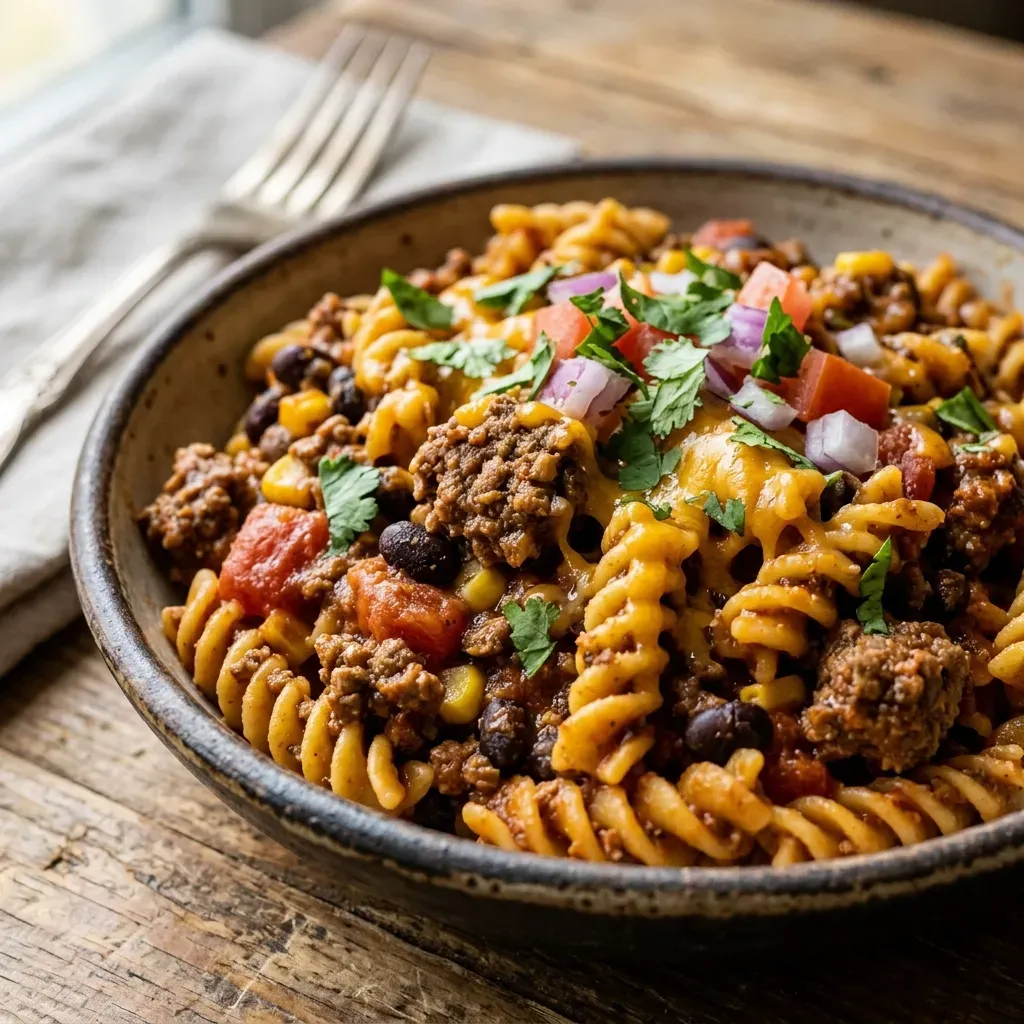 High Protein Taco Pasta (36g per serving)