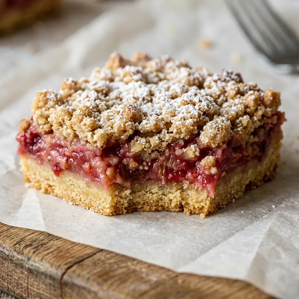 Rhubarb Dream Bars Recipe