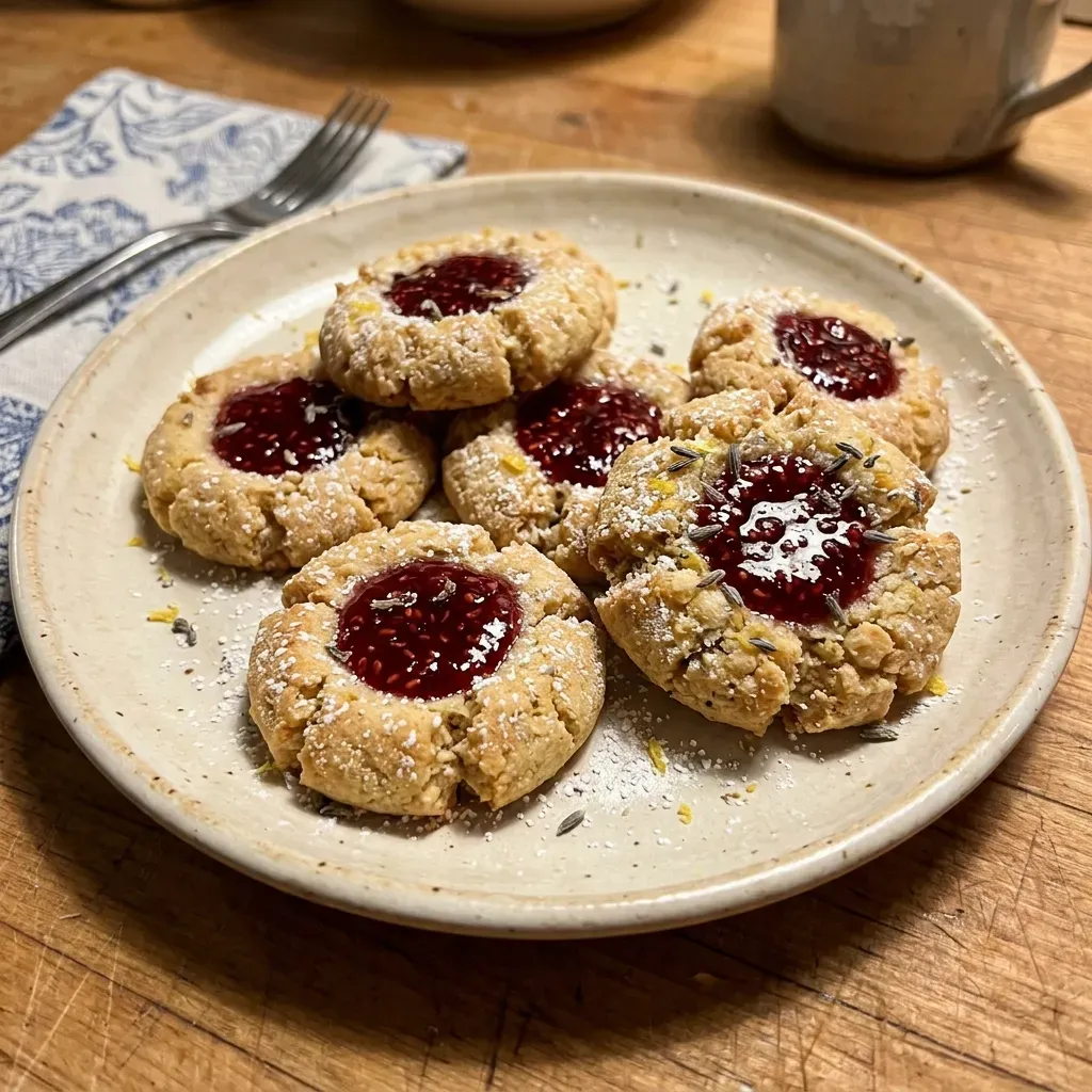 Lemon Lavender Thumbprint Cookies