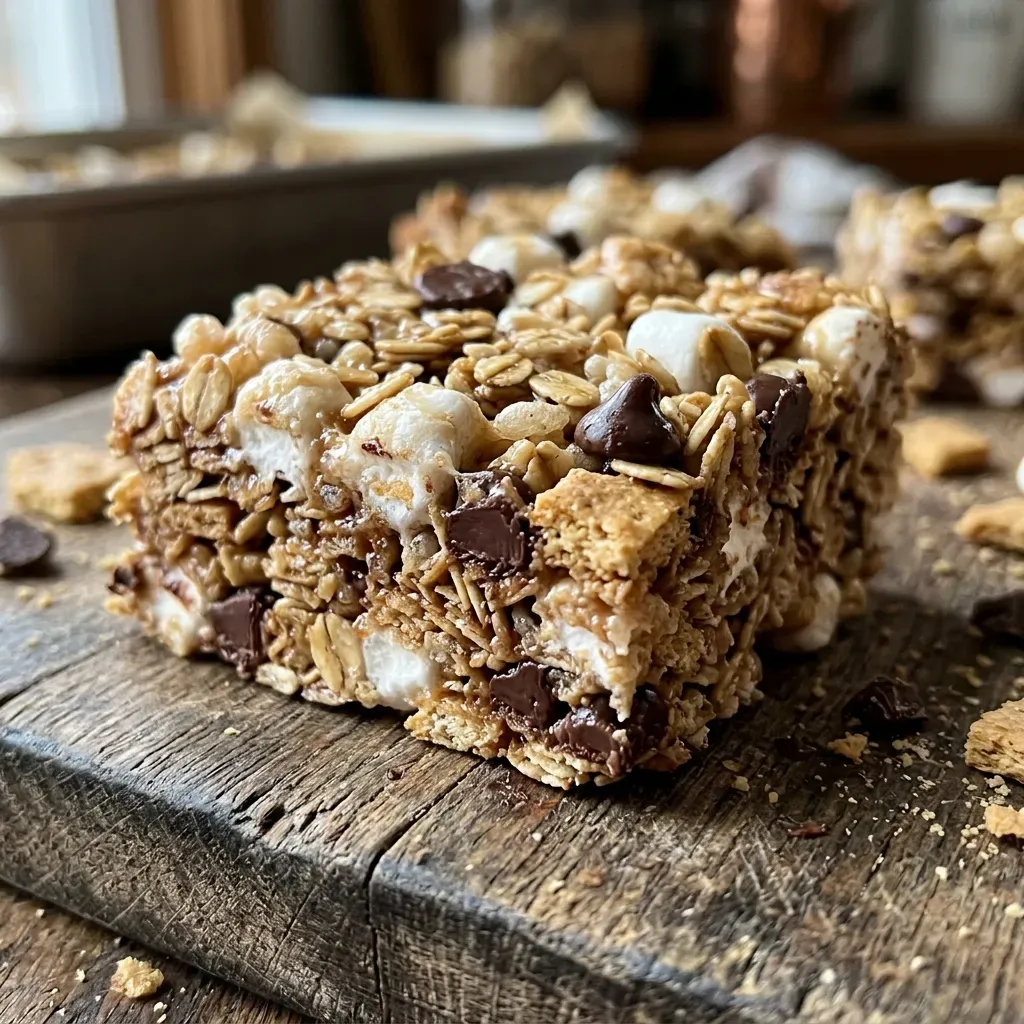 No Bake S'mores Granola Bars