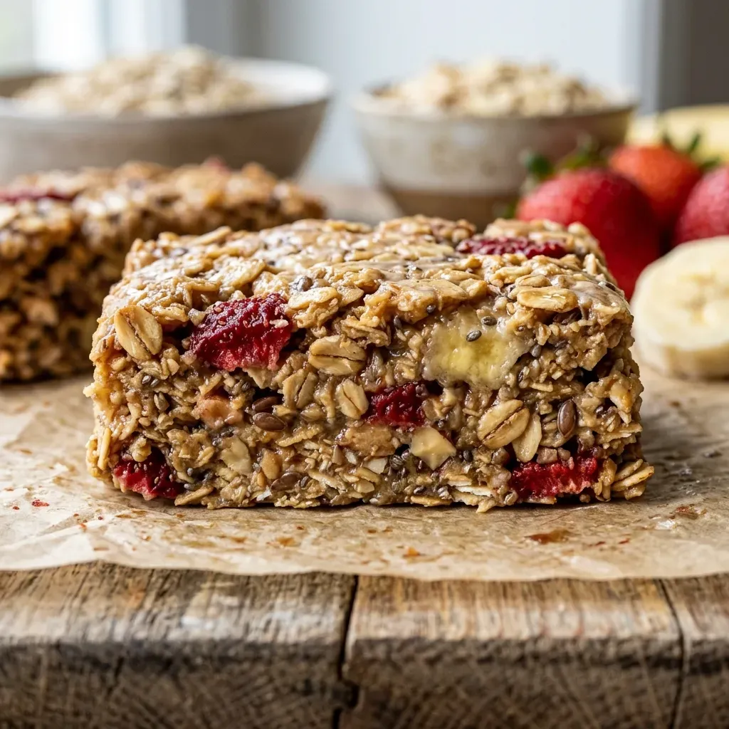 Strawberry Banana Oat Bars
