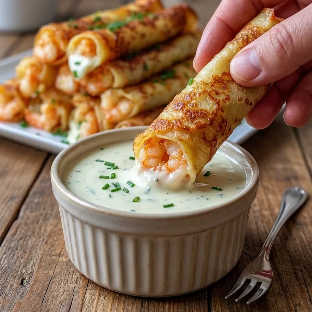 Cheesy Garlic Shrimp Roll-Ups 4 Cheesy Garlic Shrimp Roll-Ups