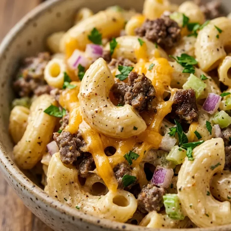 Beef & Cheese Macaroni Salad 3 Beef & Cheese Macaroni Salad