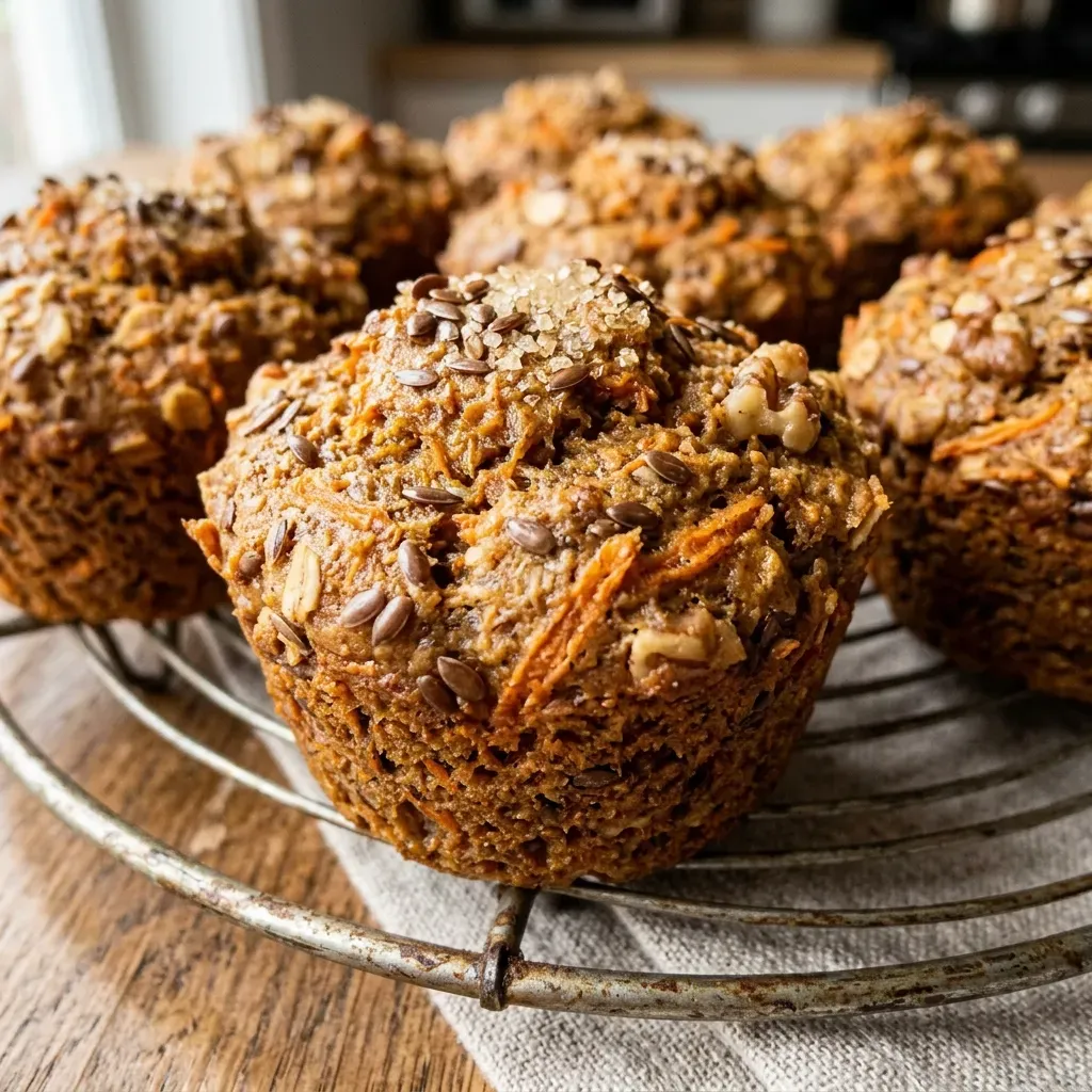 Carrot Spice Flaxseed Muffins Recipe