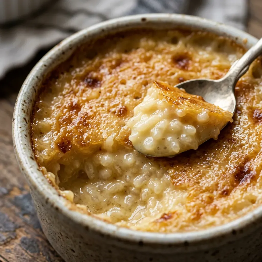 Creamiest Condensed Milk Baked Rice Pudding