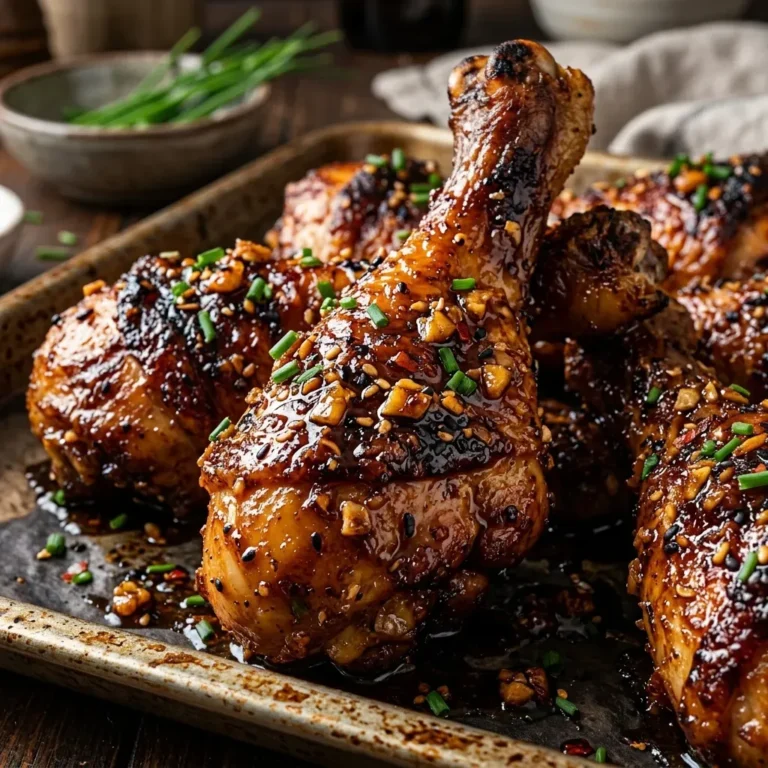 Crispy Baked Honey Garlic Chicken Drumsticks 3 Crispy Baked Honey Garlic Chicken Drumsticks