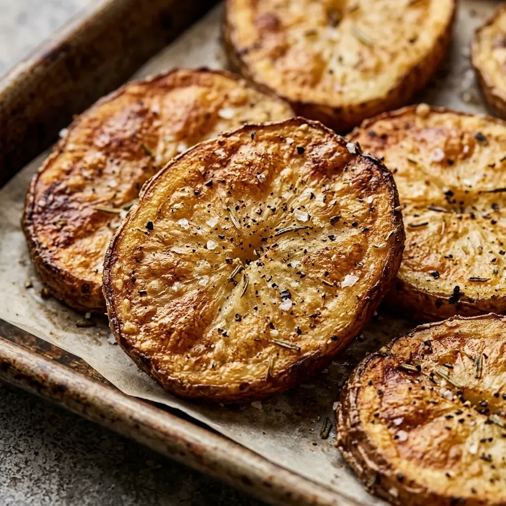 Crispy Baked Potato Slices Recipe 4 Crispy Baked Potato Slices Recipe
