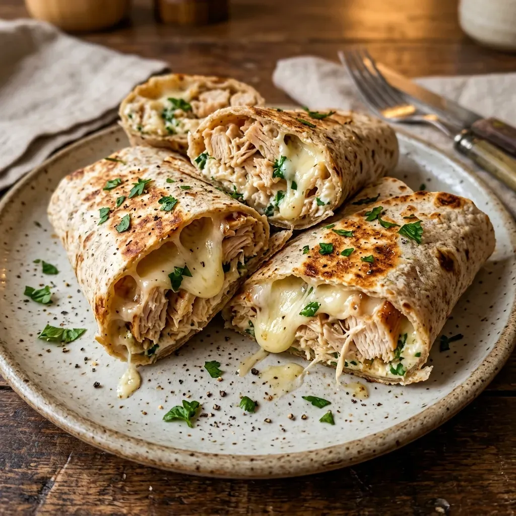 Easy Low Carb Cheesy Garlic Chicken Wraps 5 Easy Low Carb Cheesy Garlic Chicken Wraps