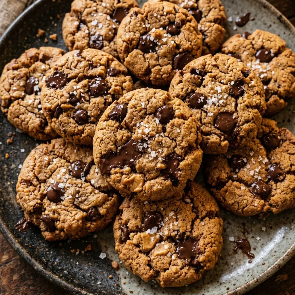 Flourless Peanut Butter Chocolate Chip Cookies (keto + low carb)