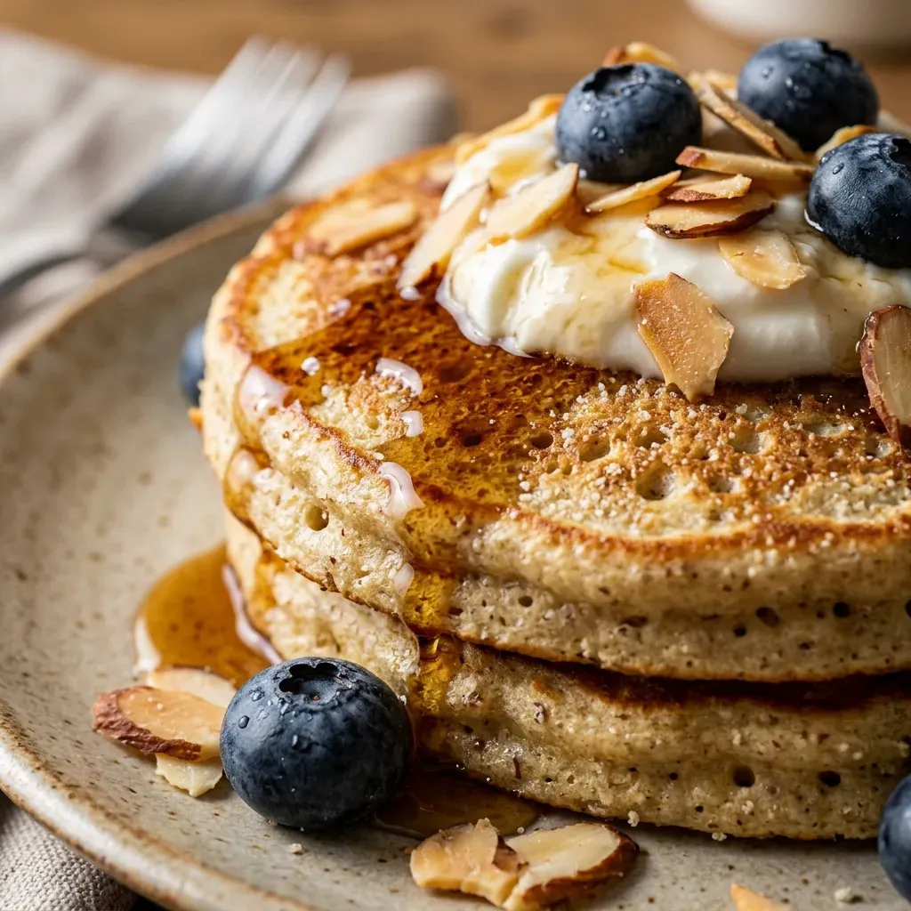 Greek Yogurt Pancakes with Almond Flour