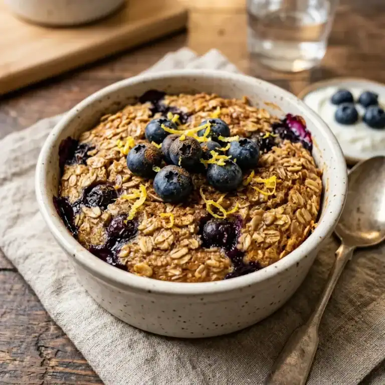 Lemon Blueberry Baked Oats 3 Lemon Blueberry Baked Oats