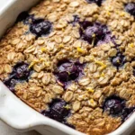 Lemon Blueberry Baked Oats