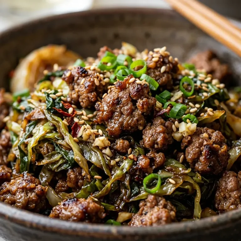 Mongolian Cabbage with Ground Beef 3 Mongolian Cabbage with Ground Beef