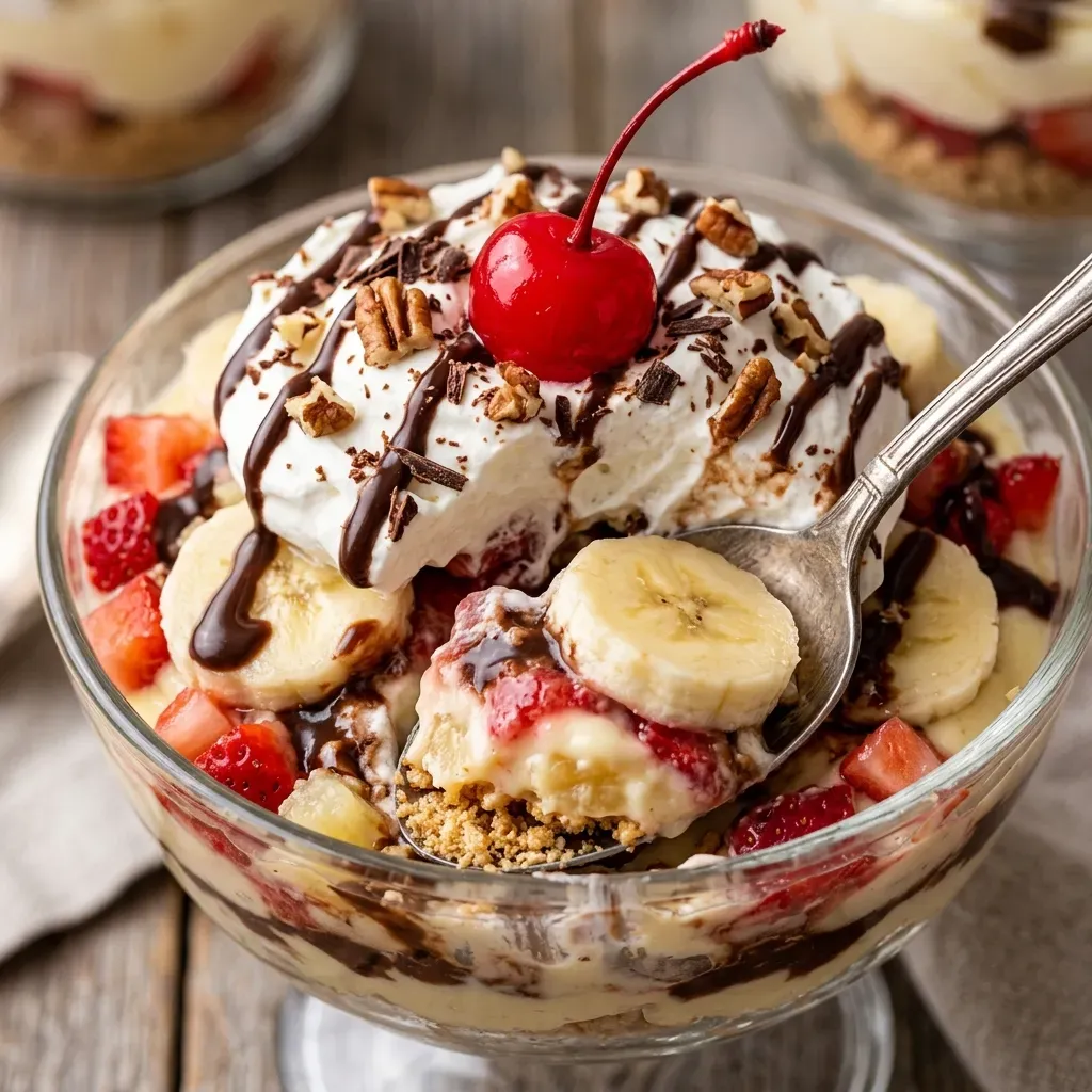 No-Bake Banana Split Dessert