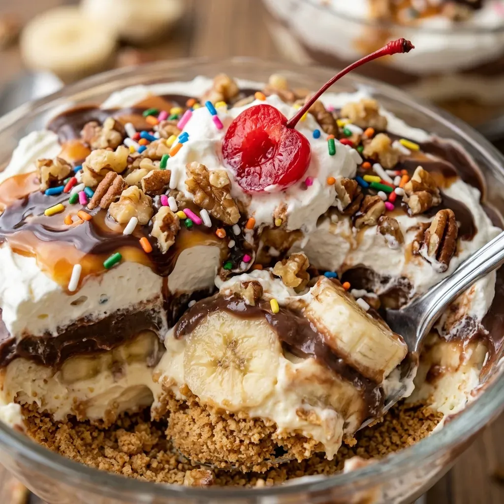 No-Bake Banana Split Dessert