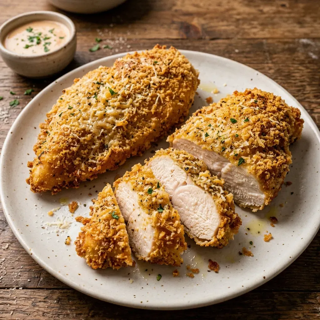 Quick Crispy Air Fryer Parmesan Crusted Chicken
