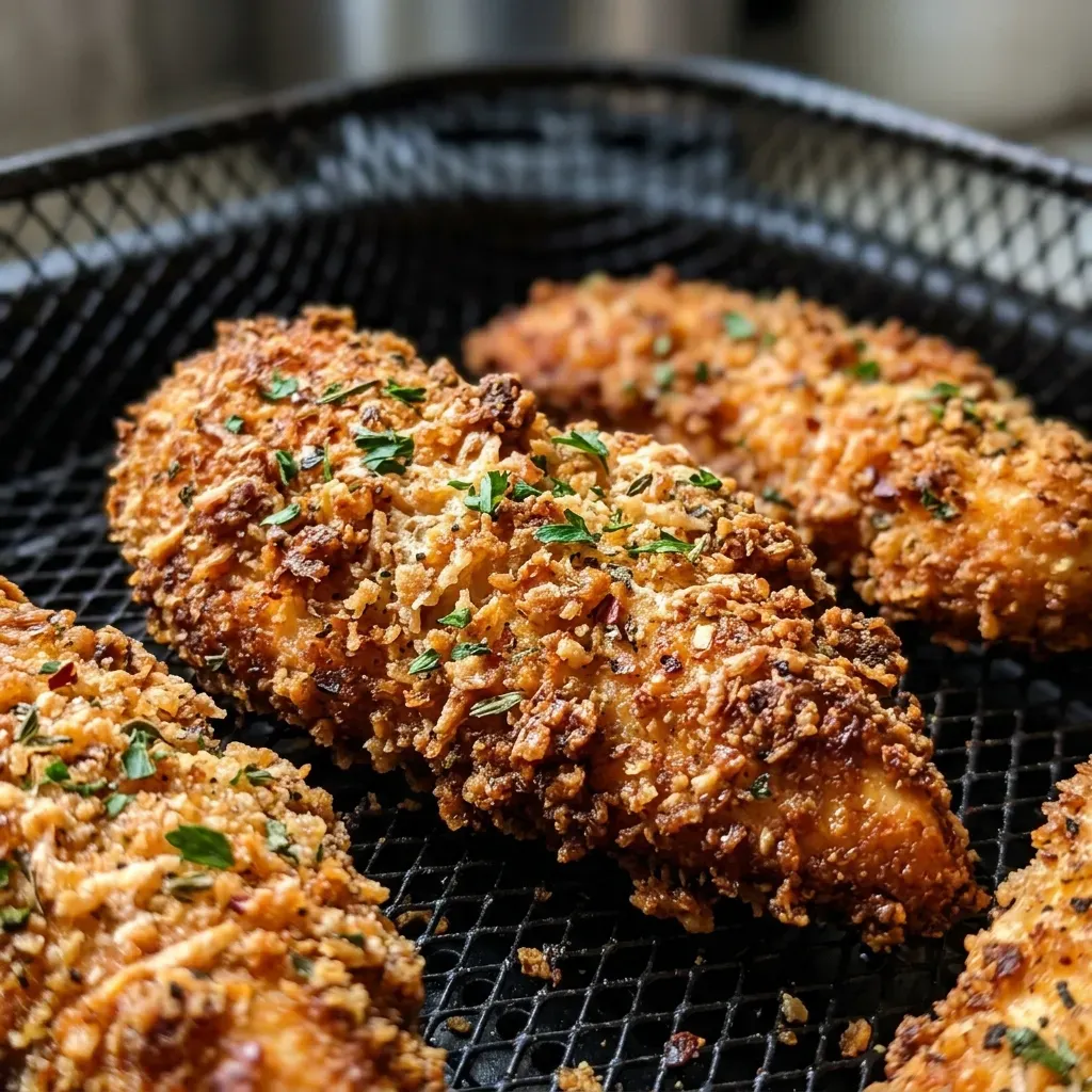 Quick Crispy Air Fryer Parmesan Crusted Chicken