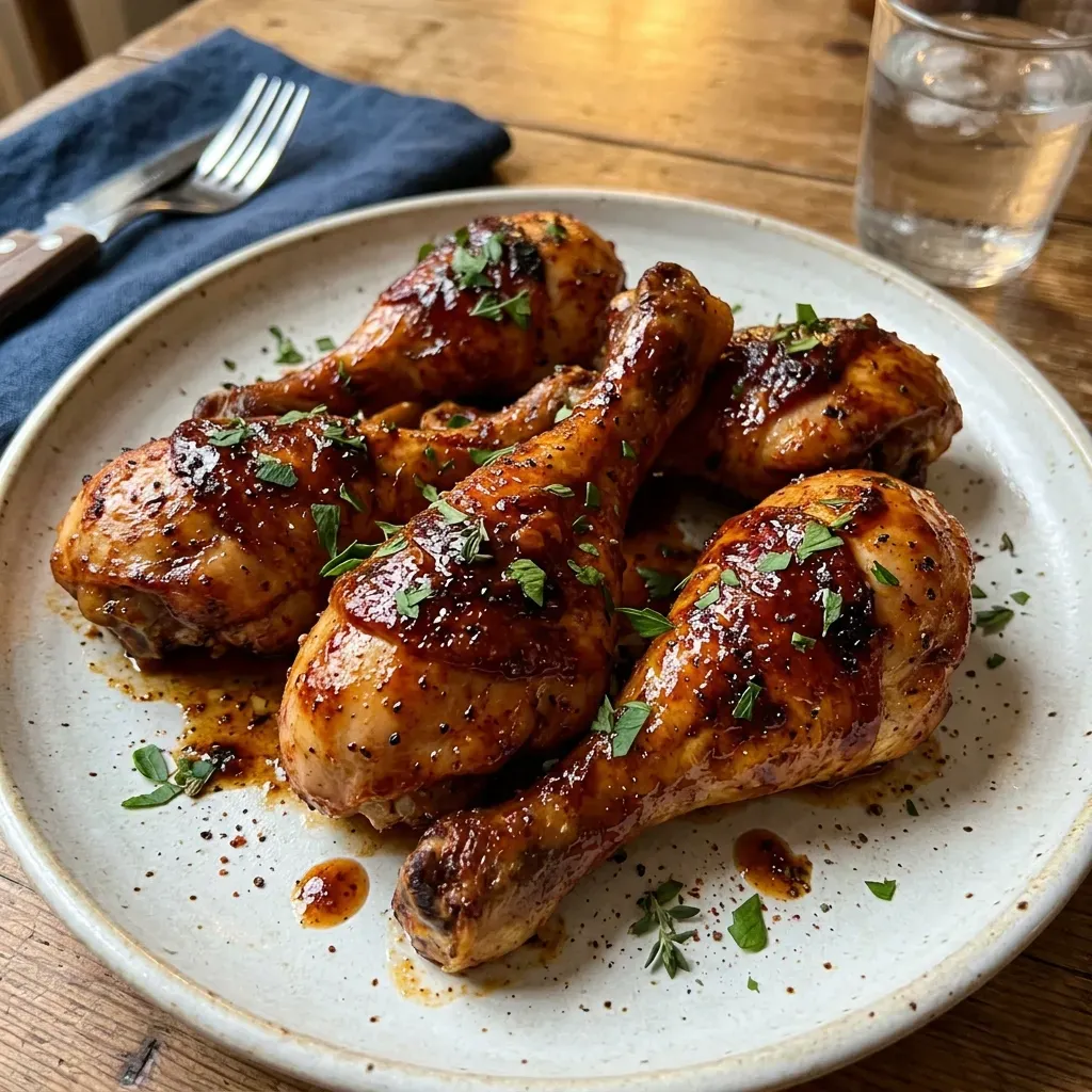 Chicken Legs with bbq sauce 4 chicken legs with bbq sauce