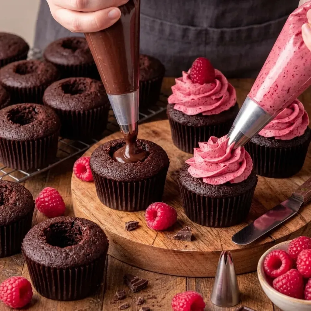 Chocolate Raspberry Cupcakes 4 Chocolate Raspberry Cupcakes
