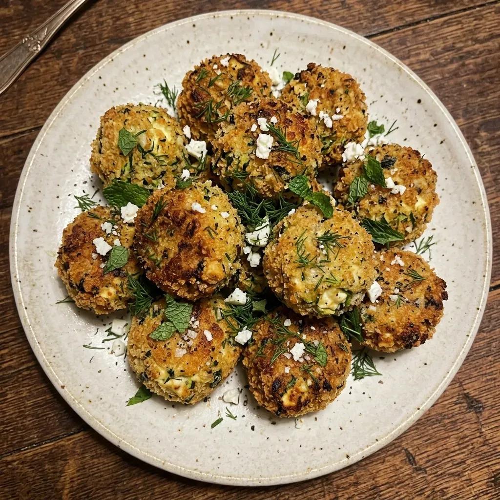Crispy Zucchini Feta Balls 4 Crispy Zucchini Feta Balls