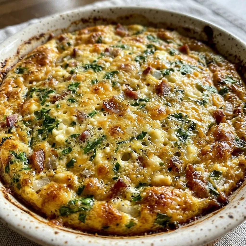 Crustless Cottage Cheese Quiche Keto Recipe
