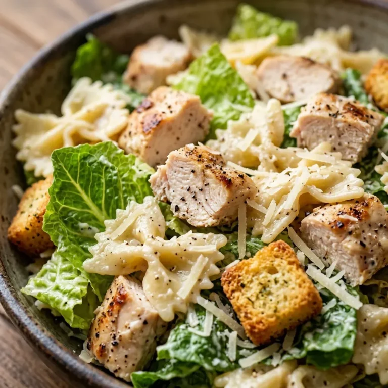 Easy high protein chicken Caesar pasta salad 3 Easy high protein chicken Caesar pasta salad