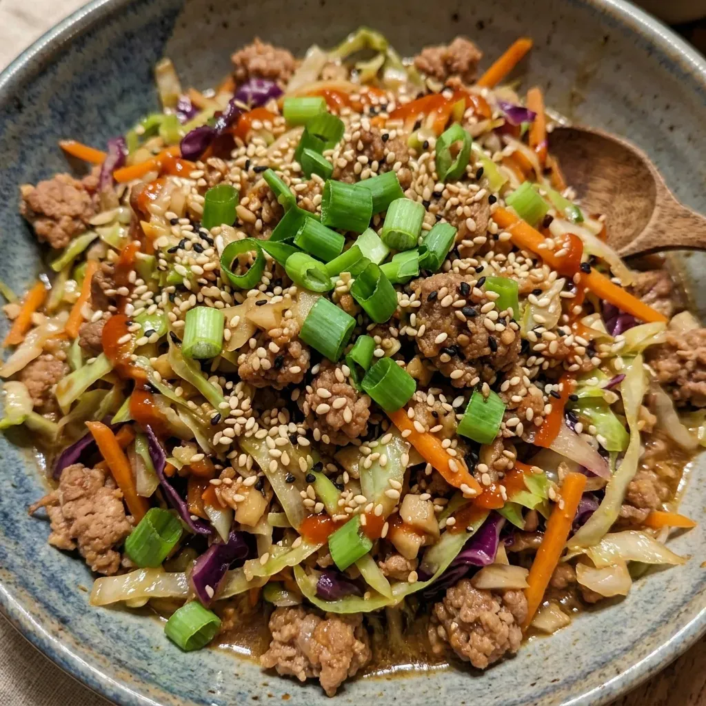 Low Calorie Egg Roll in a Bowl